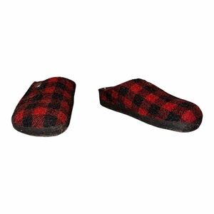 Birkenstock Kids Zermatt Shearling Wool Plaid Tartan Red Clogs Slippers EU 33